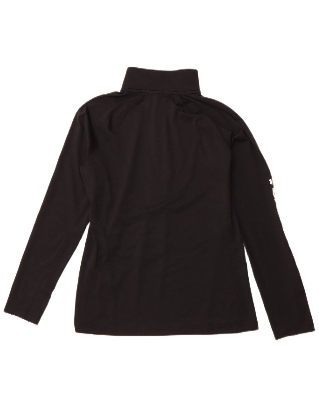 UNDER ARMOUR Top gráfico con cuello y cremallera para mujer, manga larga, UK 44, mediano, negro