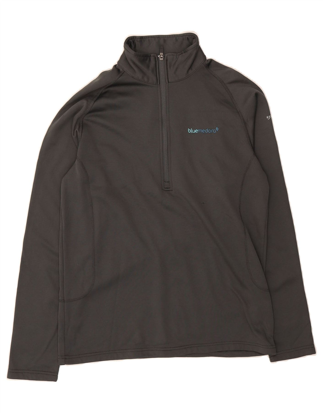 EDDIE BAUER Mens Zip Neck Pullover Tracksuit Top Medium Grey Polyester Vintage Eddie Bauer and Second-Hand Eddie Bauer from Messina Hembry 