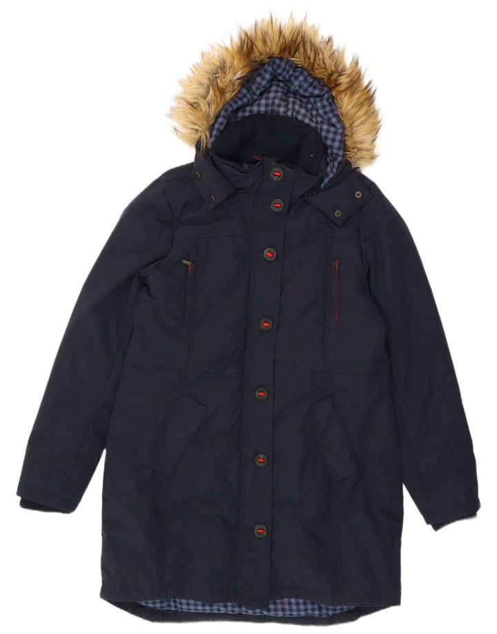 Parka con capucha para mujer Fat Face UK 44 Medium Azul marino Nylon