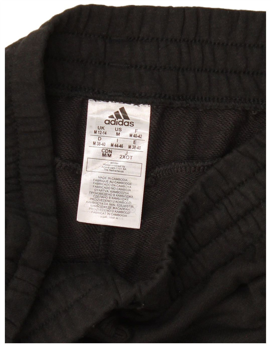 Adidas Mujer Graphic Chándal Pantalones Joggers UK 12/14 Mediano Negro