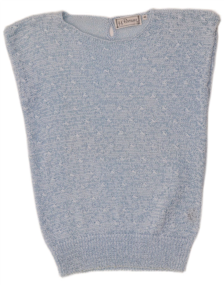 J.J. Browne Camiseta sin mangas para mujer EU 42 Poliéster moteado azul grande