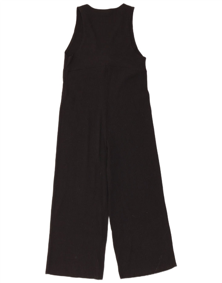 Zara Mujer Mono Sin Mangas UK 42 Mediano Negro Algodón