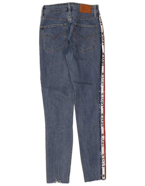 Levi's Vaqueros pitillo de tiro alto con gráfico 721 para mujer W24 L27 color azul