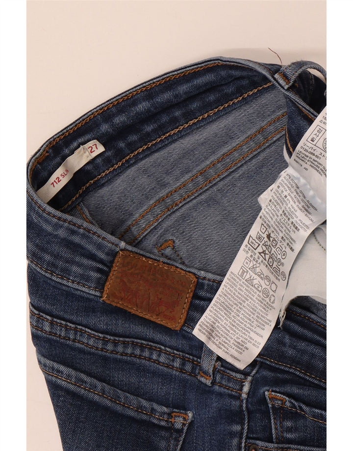 LEVI'S Jeans ajustados desgastados 712 para mujer W27 L30 Algodón azul