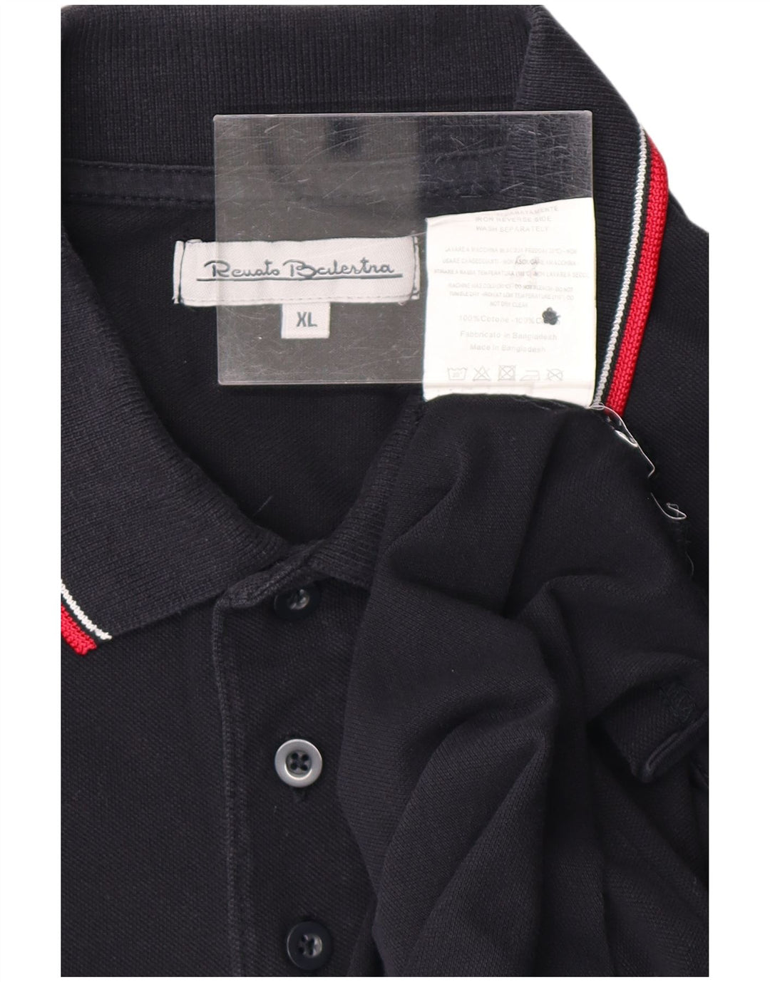 RENATO BALESTRA Polo Hombre XL Algodón Negro