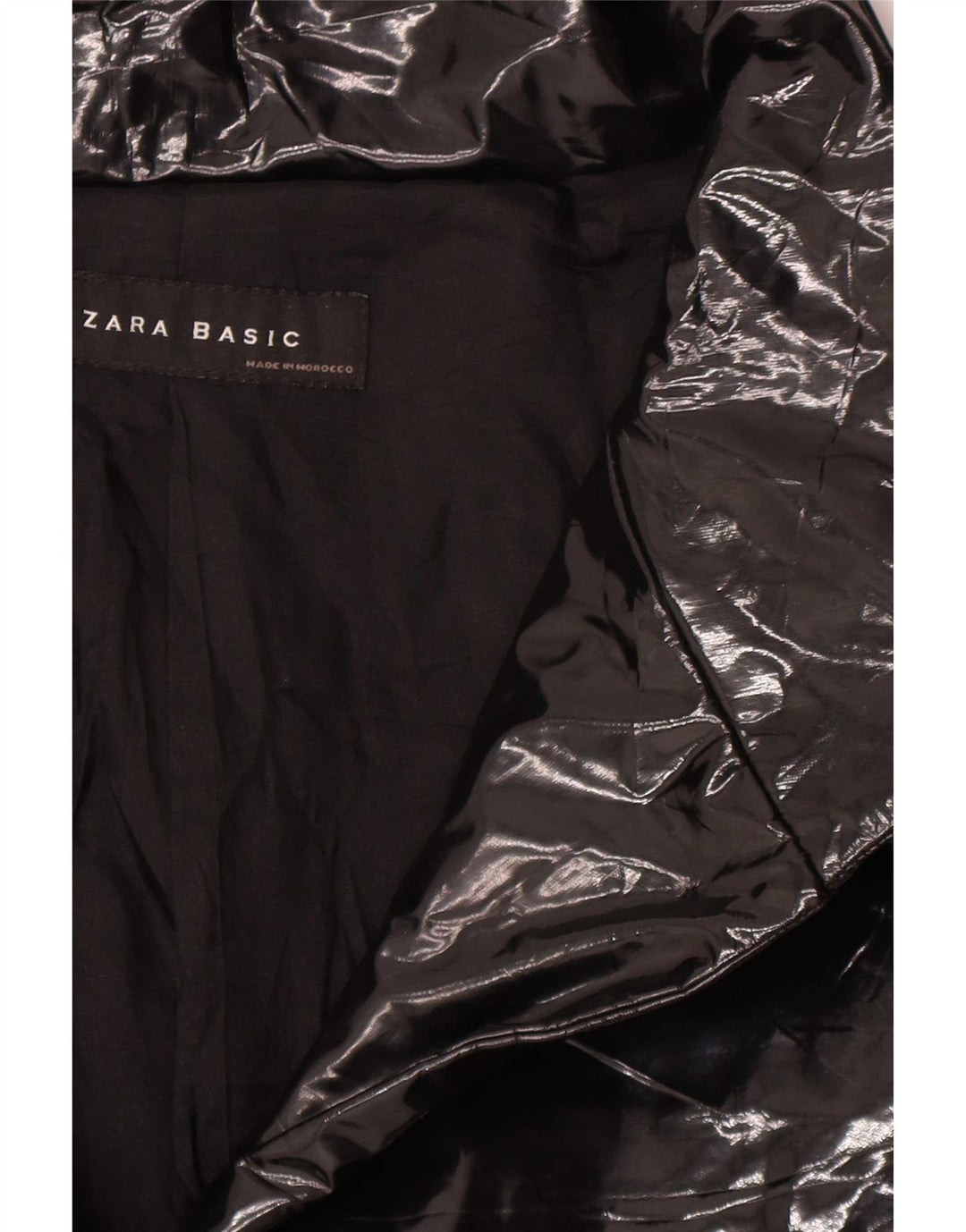 Zara Mujer Chaqueta Bomber UK 10 Small Negro