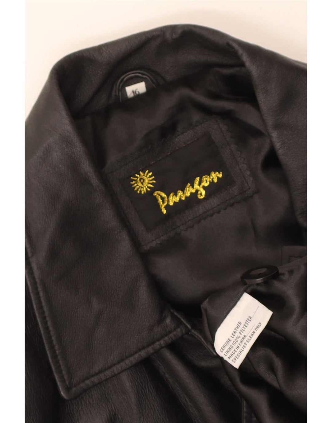 Paragon Chaqueta de cuero para hombre Reino Unido 46 Grande Negro