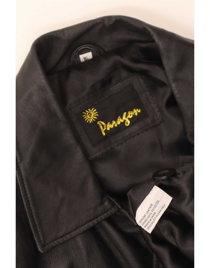 Paragon Chaqueta de cuero para hombre Reino Unido 46 Grande Negro