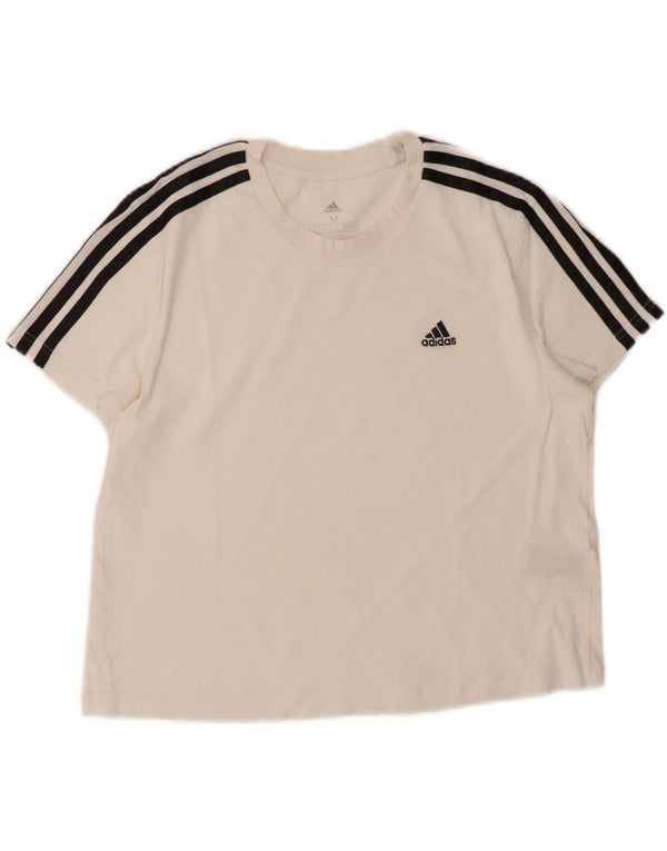 Adidas - Camiseta gráfica para mujer, talla 40, algodón blanco mediano