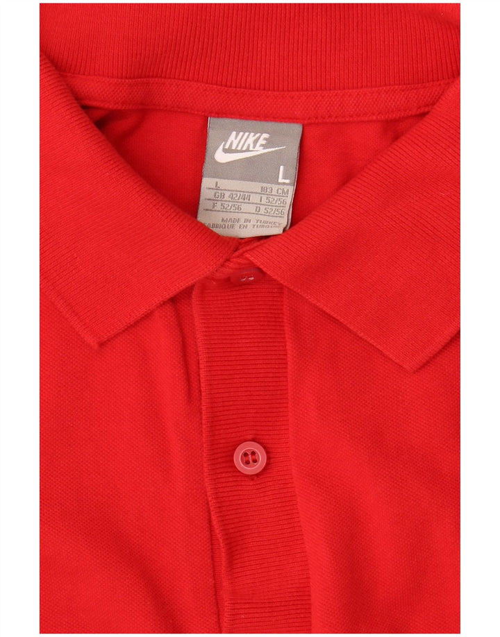 Nike Polo para hombre Reino Unido 42/44 Grande Rojo