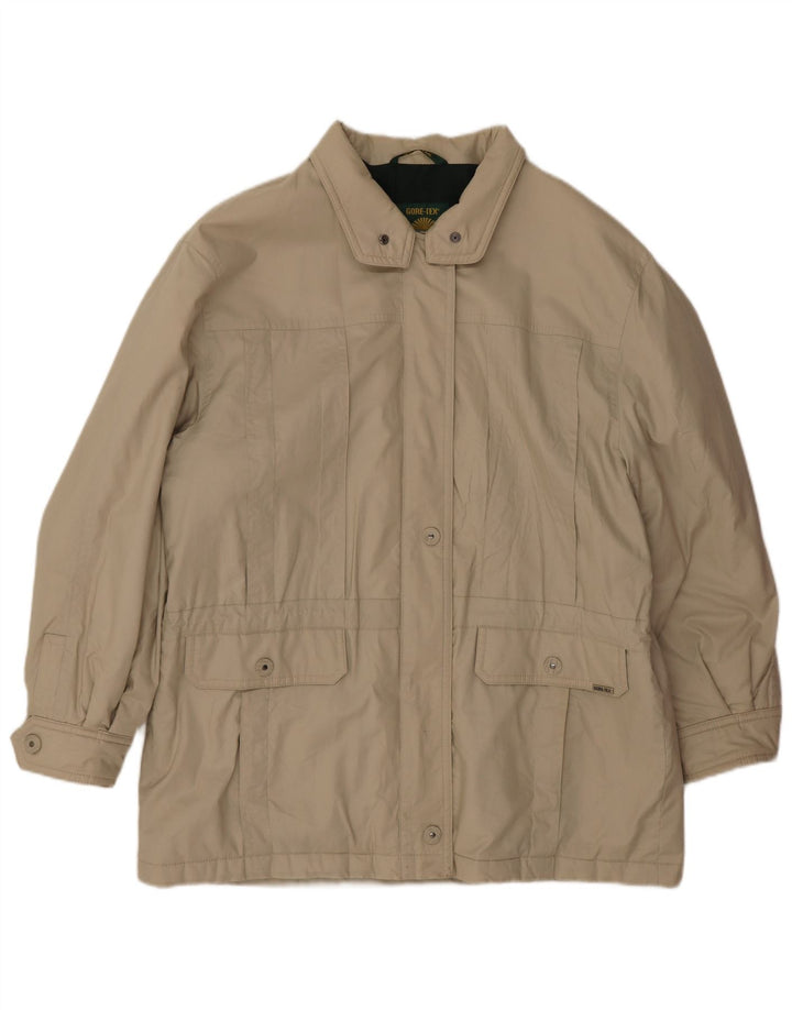 Delmod Chaqueta cortavientos extragrande para mujer EU 46 XL Algodón beige