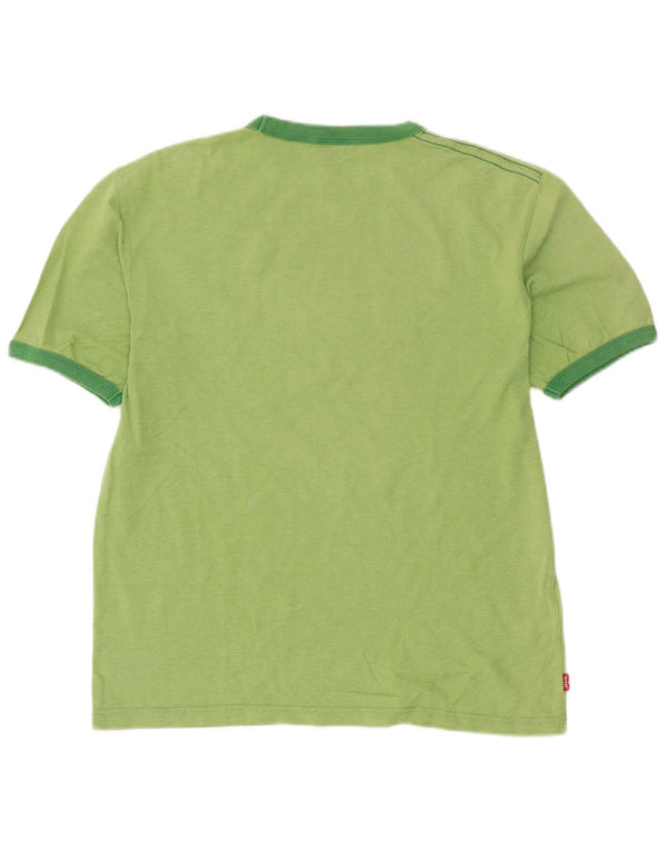 Levi's Camiseta gráfica para mujer Top UK 46 Grande Algodón verde