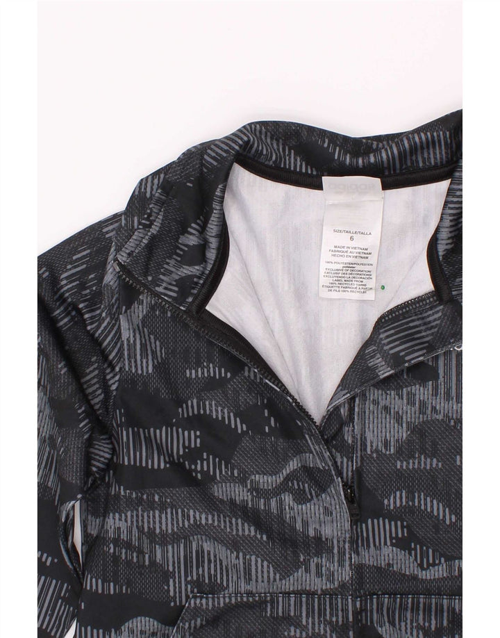 Adidas Chaqueta de chándal para niño 5-6 años Gris Camuflaje Poliéster