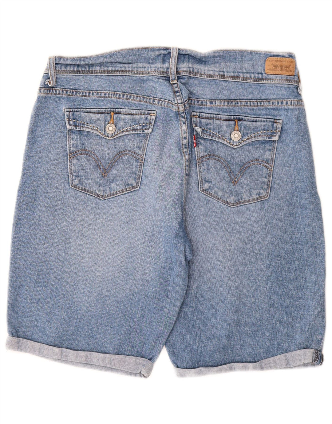 LEVI'S Mujeres 515 Bermudas Denim Shorts W32 Grande Azul