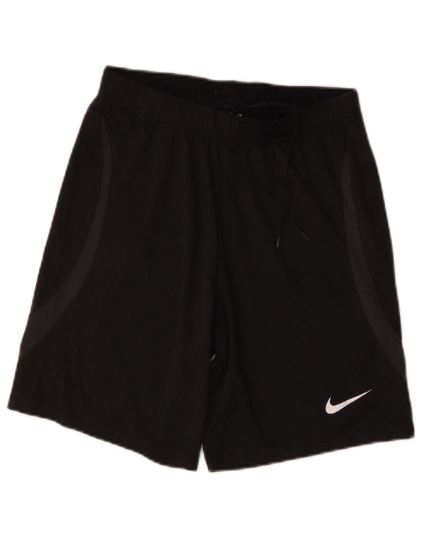 Nike Pantalones cortos deportivos ajustados para mujer UK 10 Small Negro Poliéster Deportes