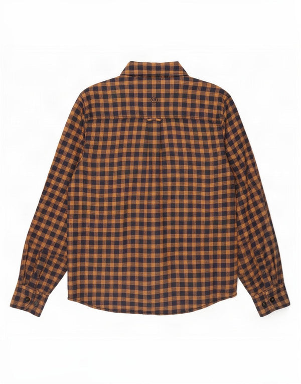 Camisa de franela de corte estándar para hombre de Fat Face Algodón a cuadros naranja pequeño