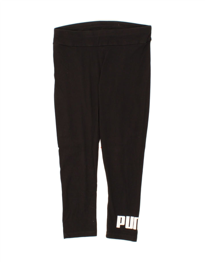 PUMA Womens Graphic Leggings UK 8 Small Black Vintage Puma and Second-Hand Puma from Messina Hembry 