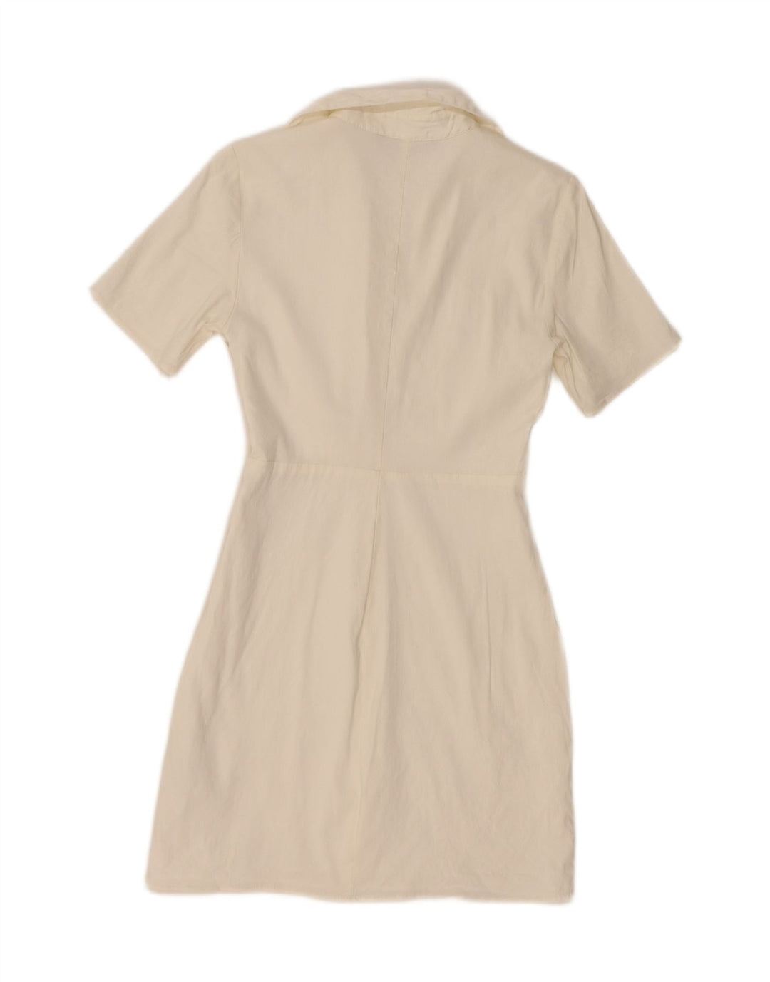 ZARA Vestido tubo de manga corta para mujer UK 40 Small Off White Viscosa