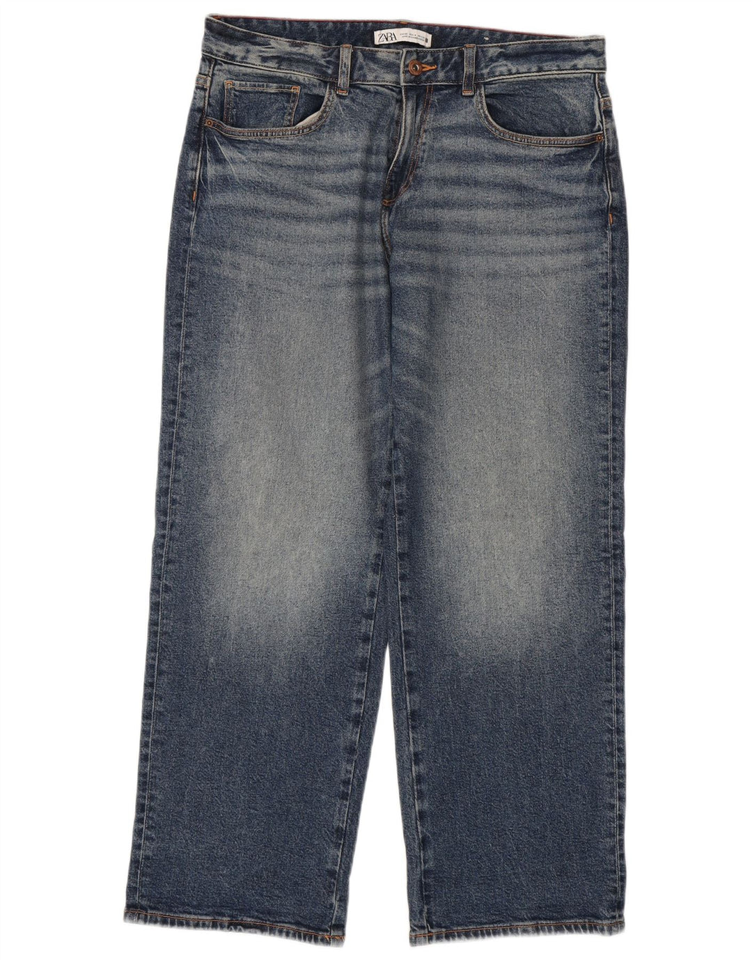 Zara Jeans Sueltos Mujer EU 40 Medium W30 L29 Algodón Azul