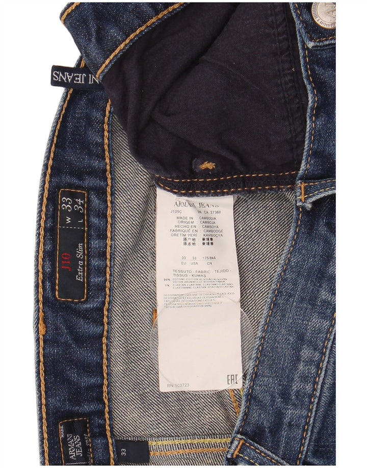 Jeans Armani Mujer J10 Slim W33 L34 Algodón Azul