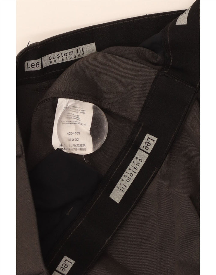 LEE Pantalones chinos con ajuste personalizado para hombre W36 L32 Poliéster gris