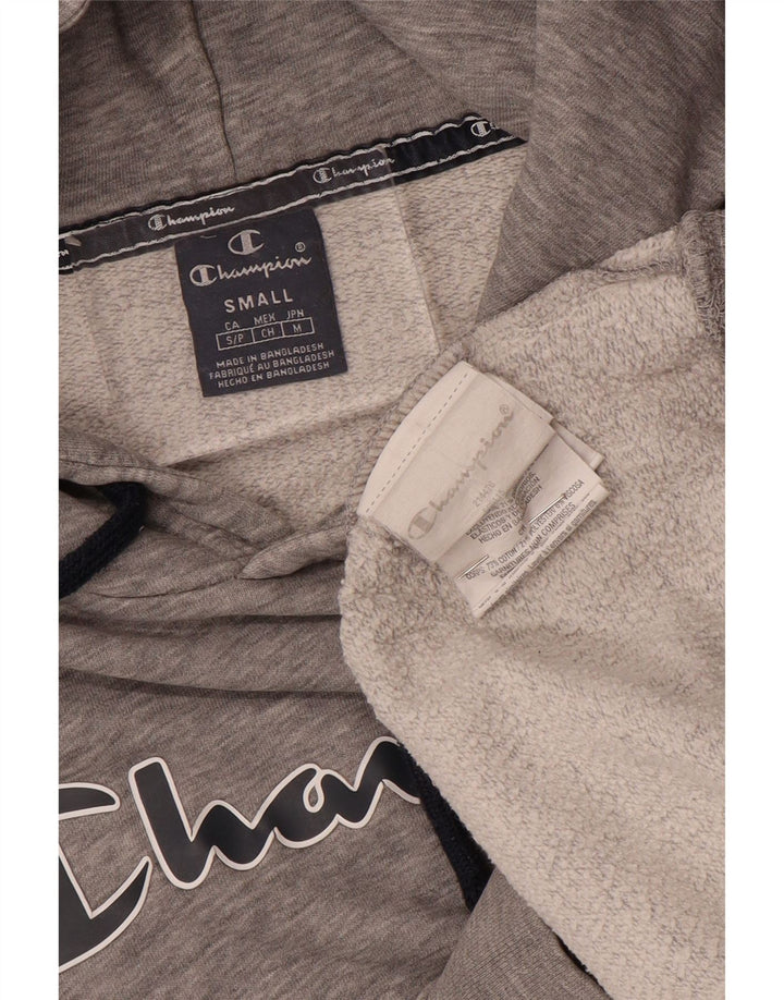 CHAMPION Sudadera con capucha gráfica para hombre Jersey pequeño de algodón moteado gris