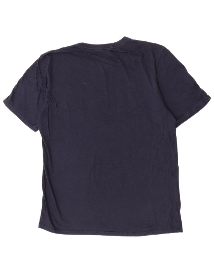 Nike Camiseta con gráfico de corte atlético para hombre, talla mediana, azul marino