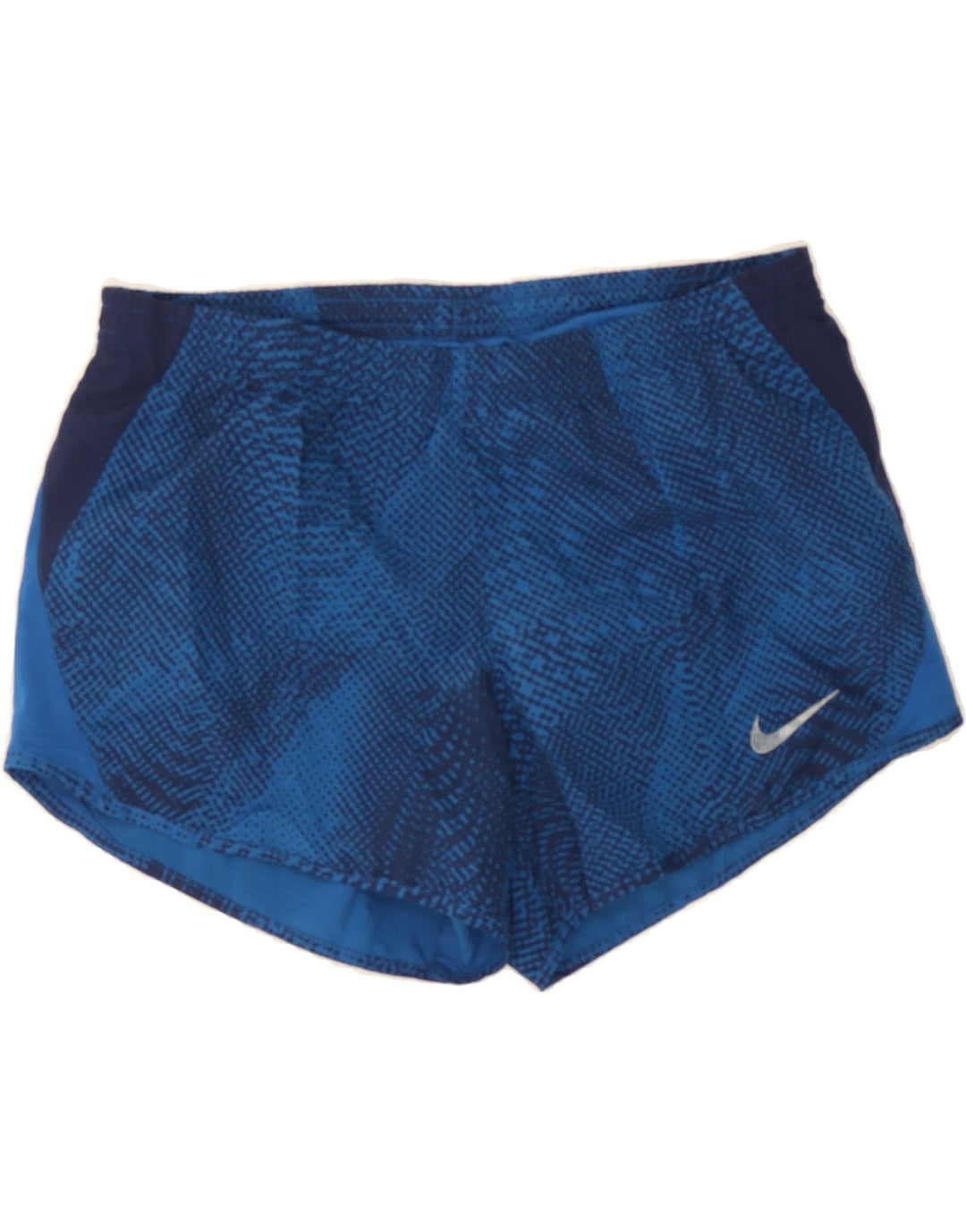 NIKE Womens Sport Shorts UK 10 Small Blue Colourblock Polyester Vintage Nike and Second-Hand Nike from Messina Hembry 