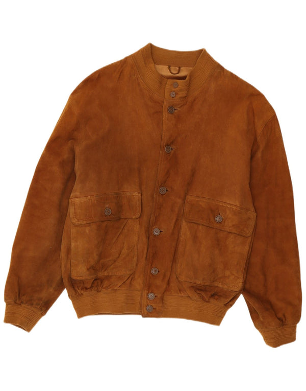 Maxi Milian Chaqueta bomber de ante para hombre IT 58 4XL Marrón