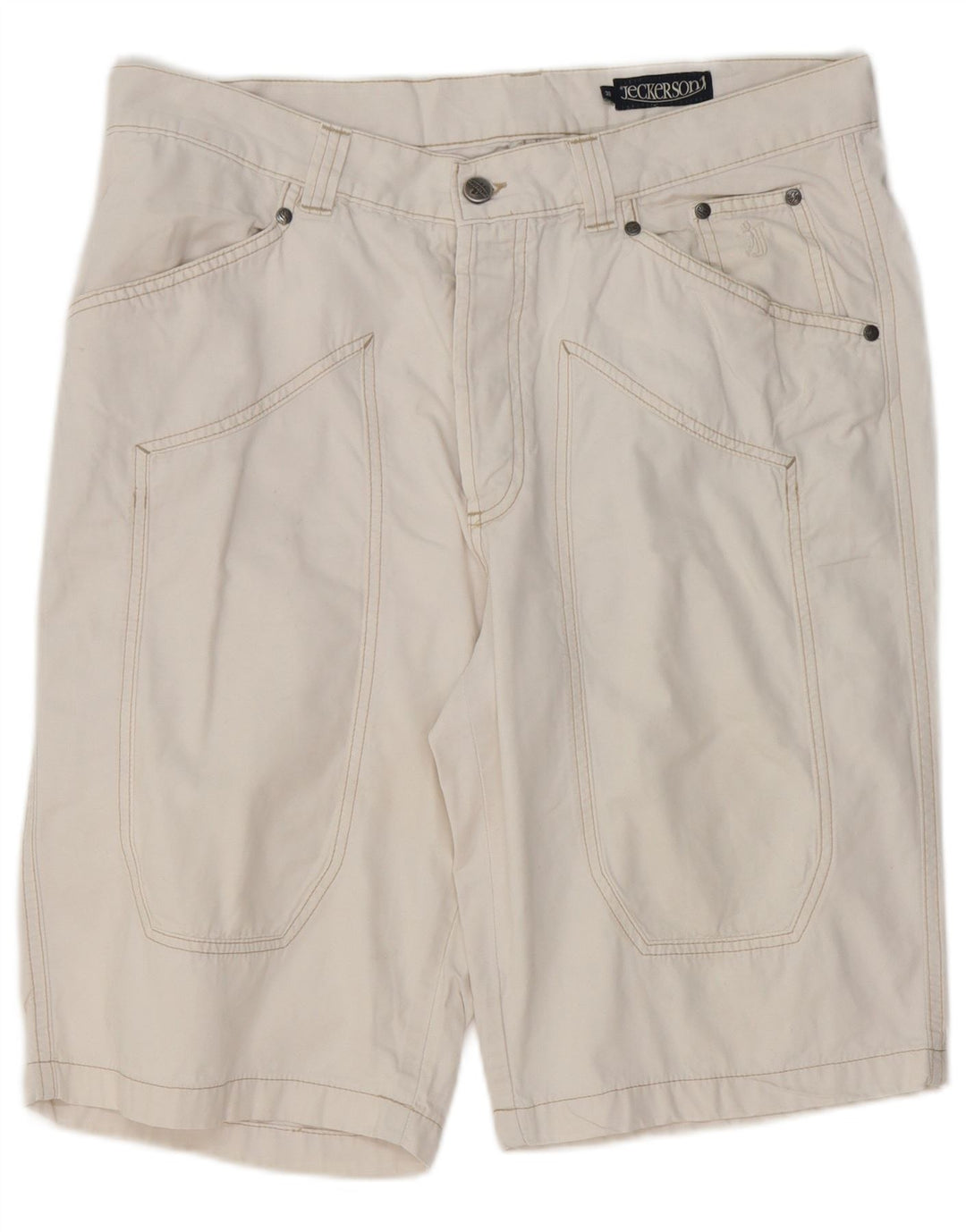 Jeckerson Bermudas para hombre W36 grande blanco