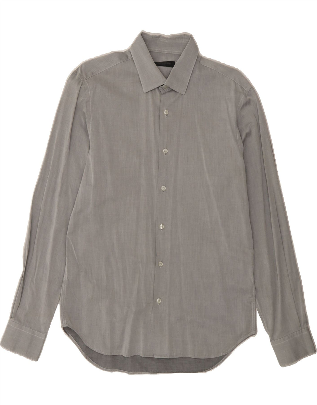 CALVIN KLEIN Mens Shirt Size 42 16 1/2 Large Grey Cotton Vintage Calvin Klein and Second-Hand Calvin Klein from Messina Hembry 
