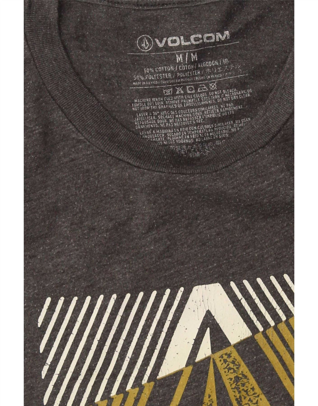 Camiseta Volcom Graphic para hombre Top de algodón gris medio