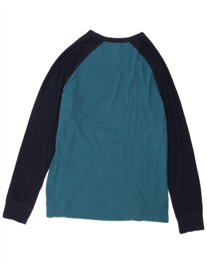 Gap Hombre Camiseta De Manga Larga De Algodón Color Block Azul Grande