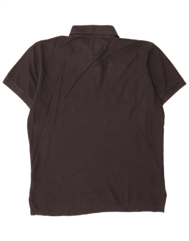 Tommy Hilfiger Polo Regular Fit para Hombre Algodón Negro Grande