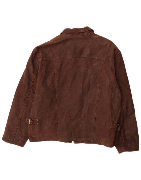 Vintage Mens Leather Jacket UK 40 Large Brown
