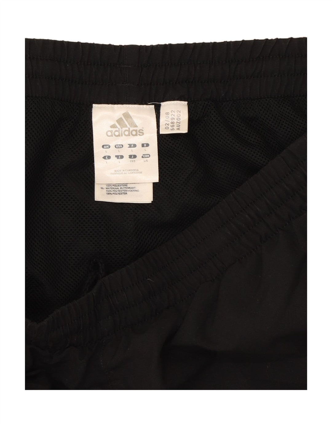 ADIDAS Mens Sport Shorts Large  Black Polyester