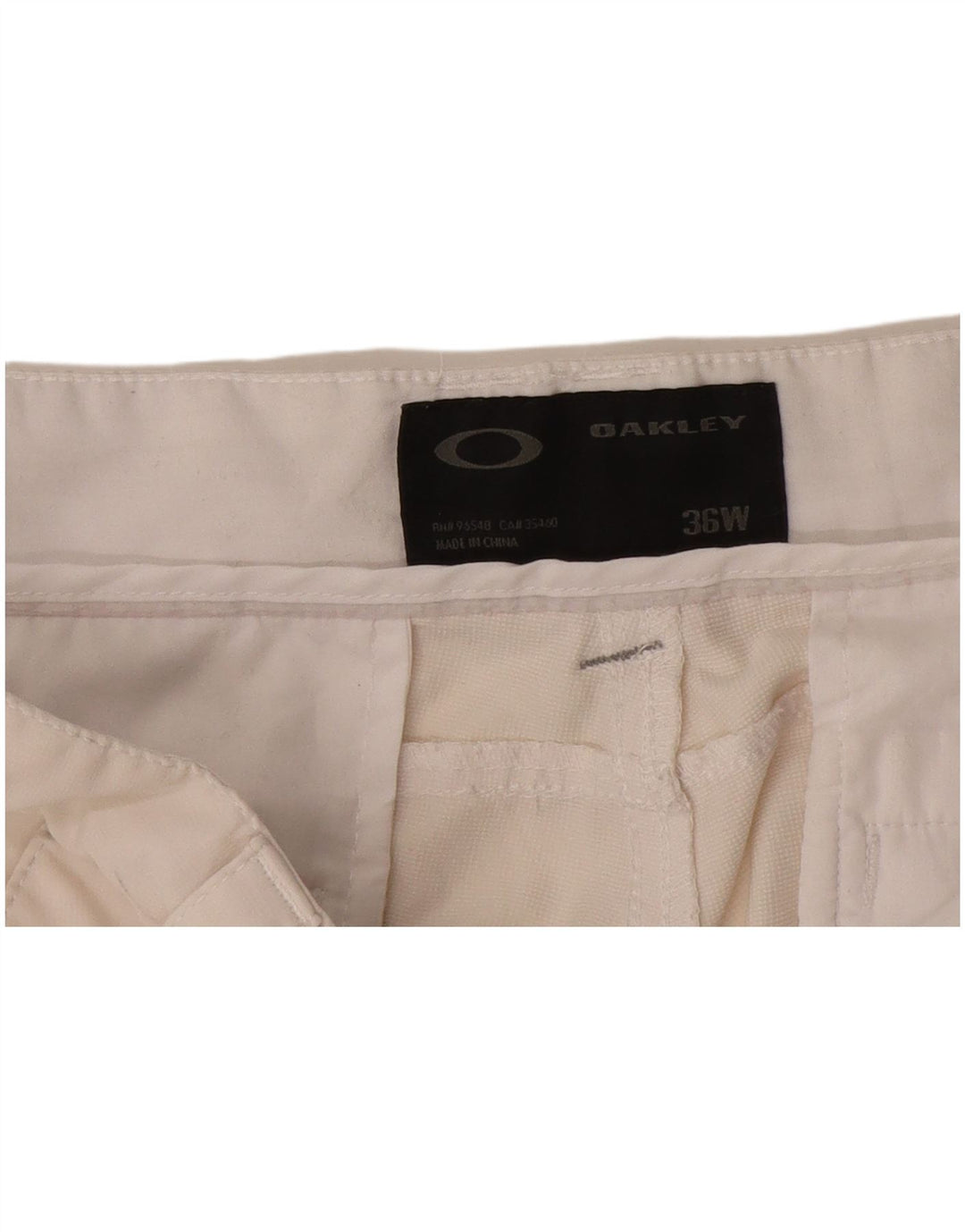 Oakley Pantalones cortos chinos para hombre W36 Large Off White