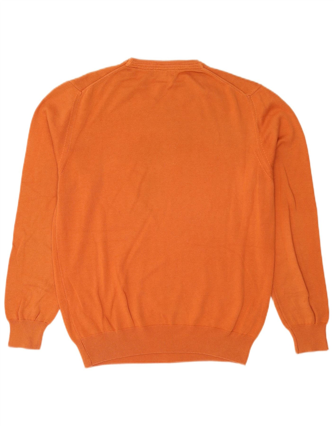 Jersey Massimo Dutti Hombre Cuello Redondo Algodón Naranja Medio
