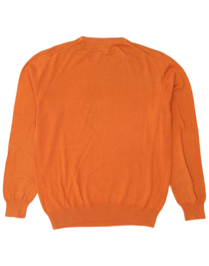 Jersey Massimo Dutti Hombre Cuello Redondo Algodón Naranja Medio