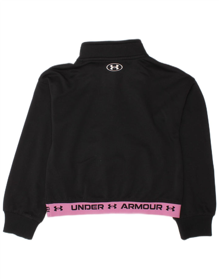 UNDER ARMOUR Sudadera con cuello y cremallera para niña 4-5 años Bloque de color negro