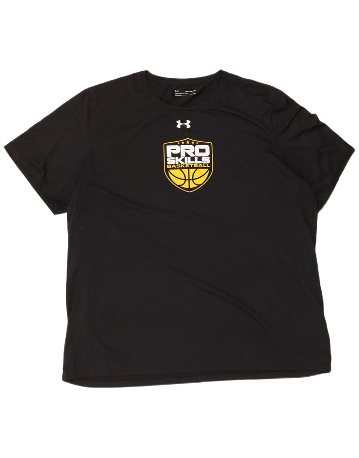 UNDER ARMOUR Camiseta gráfica Heat Gear para hombre Top 3XL Poliéster negro