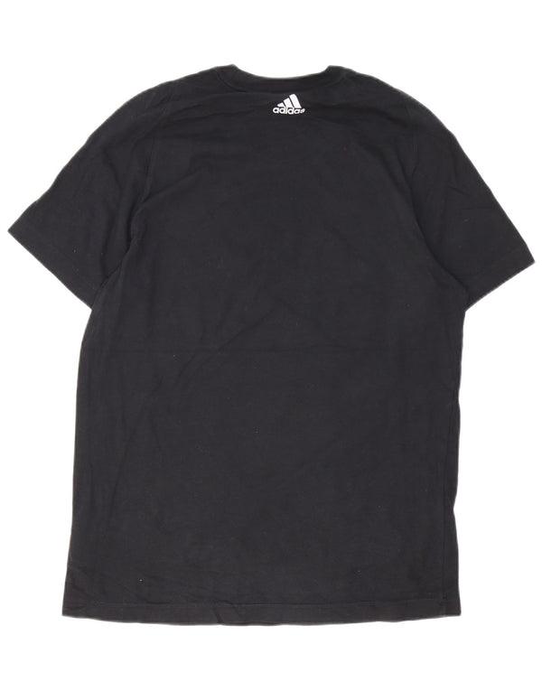 Adidas - Camiseta gráfica para hombre, talla mediana, algodón negro