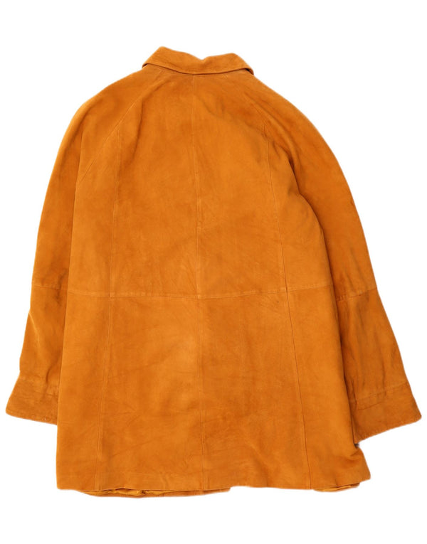 Gallotti Abrigo de ante para mujer EU 46 XL Cuero beige