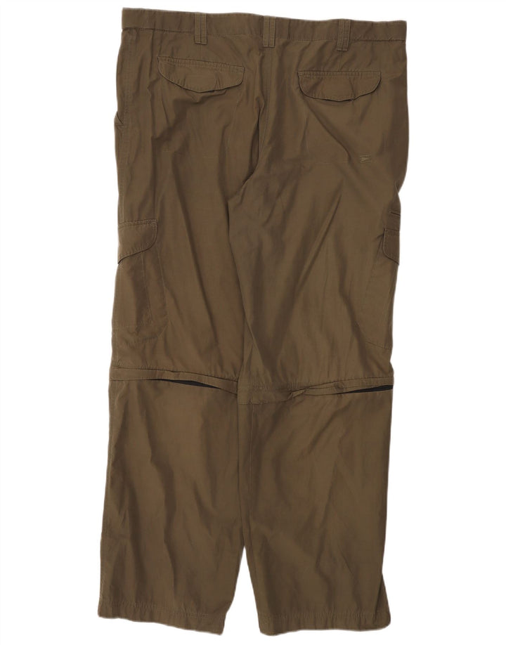 MARKS & SPENCER Pantalón cargo recto para hombre W40 L31 Poliamida verde