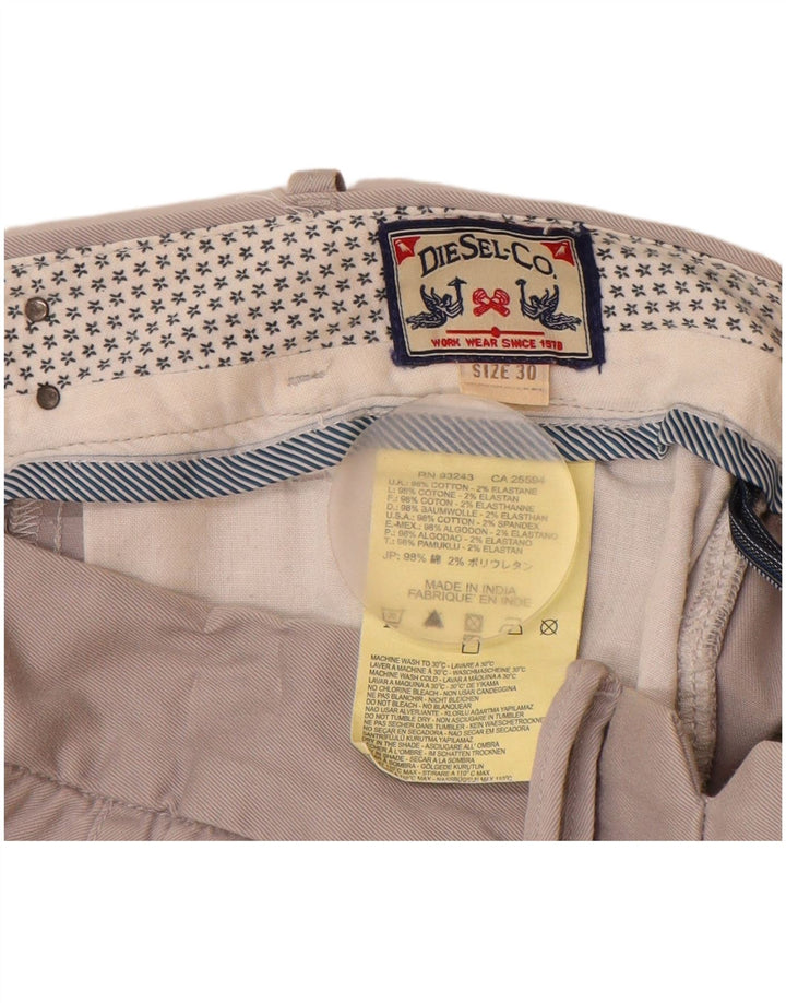 DIESEL Pantalón De Traje Recto Hombre W30 L29 Gris Algodón