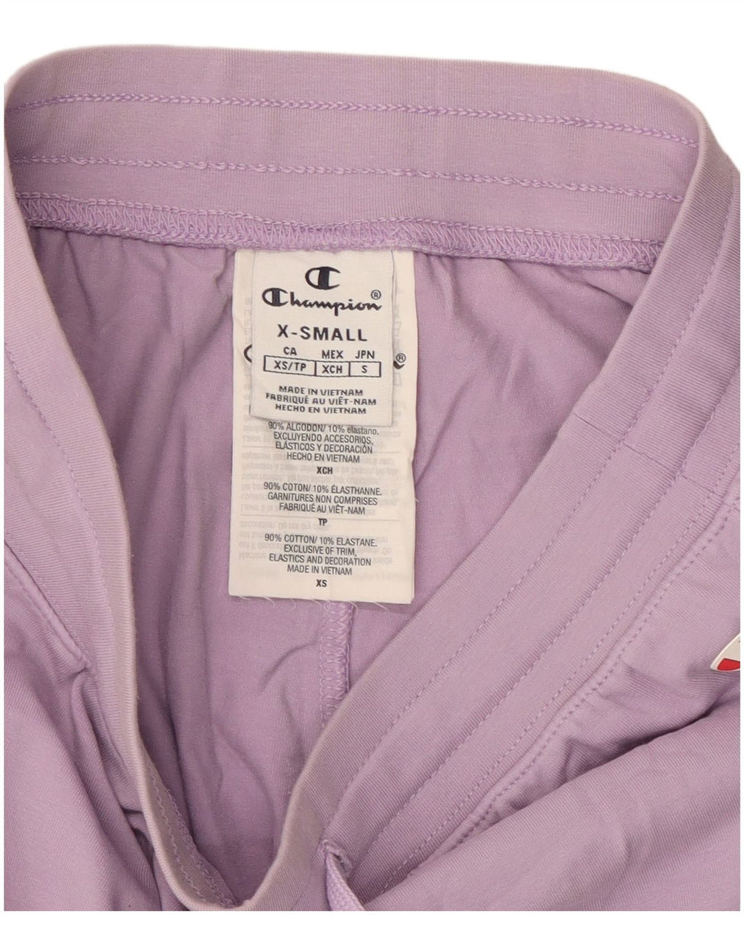 CHAMPION Pantalones cortos deportivos gráficos para mujer UK 4 XS Algodón morado