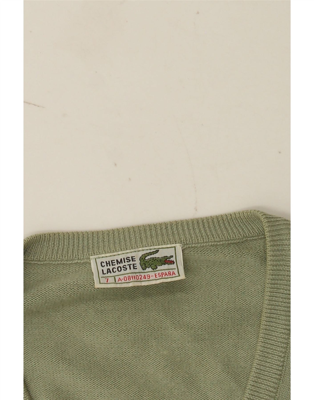 Lacoste Jersey con cuello en V para hombre talla 7 2XL verde
