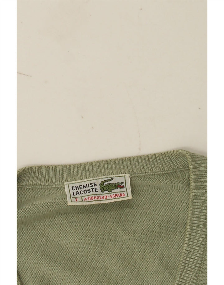 Lacoste Jersey con cuello en V para hombre talla 7 2XL verde