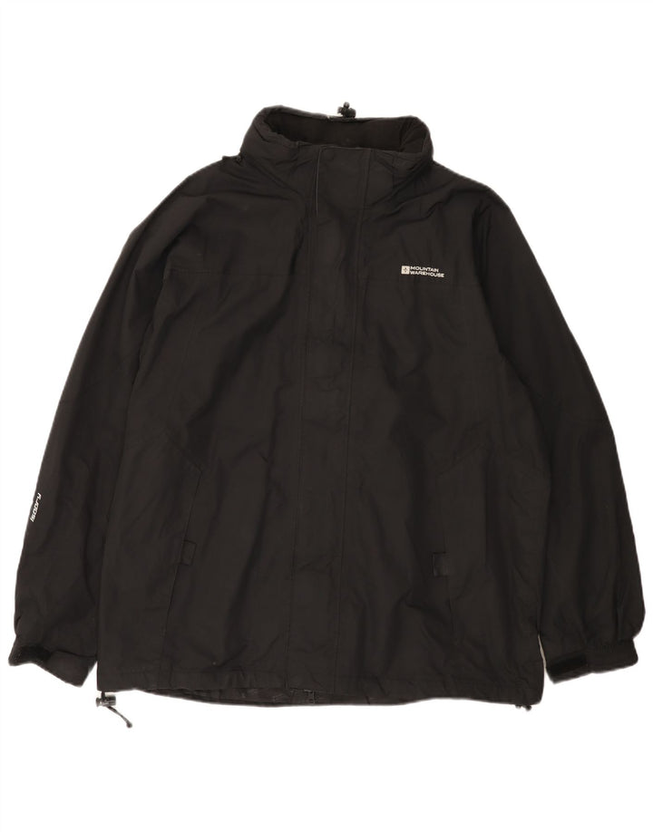 Chaqueta impermeable con capucha para hombre Mountain Warehouse UK 38 Medium Black Nylon