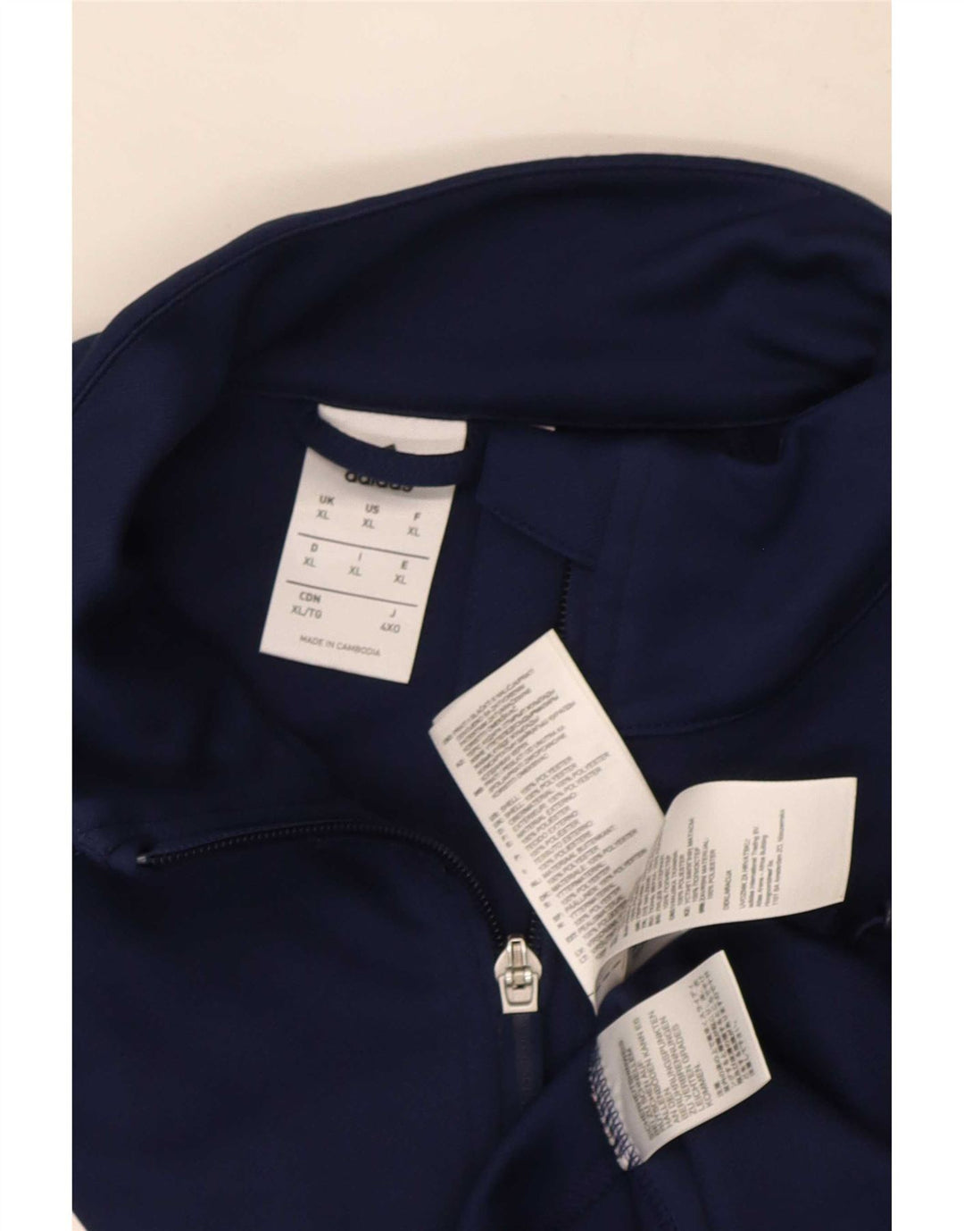 Adidas Hombre Climalite Chándal Top Chaqueta XL Azul Marino Poliéster